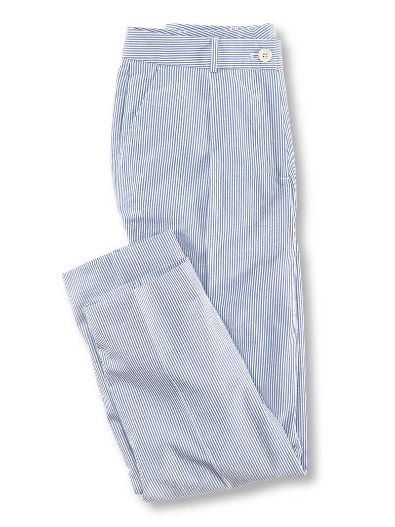 Streifenhose im Culotte-Stil