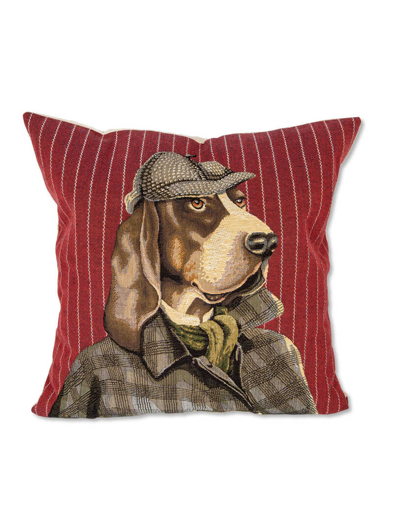 Kissen mit Hund Sherlock Holmes