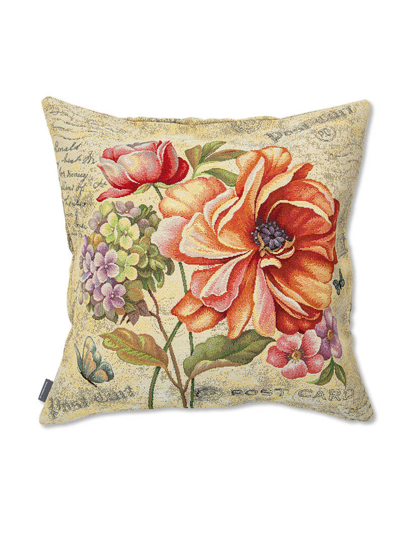 Sofakissen mit Blumen im Vintage Style