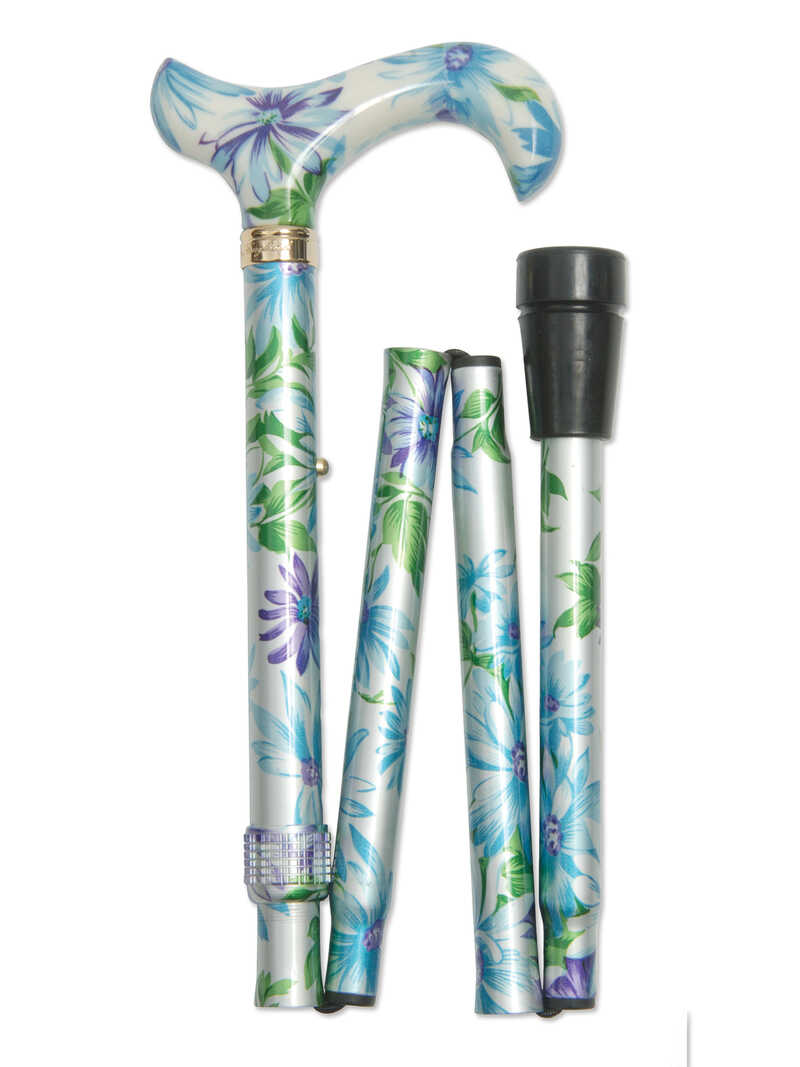 Faltbarer Spazierstock mit Blumen