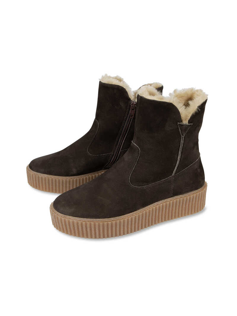 Damen-Lammfellboots aus Nubukleder