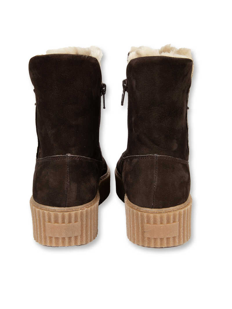 Damen-Lammfellboots aus Nubukleder