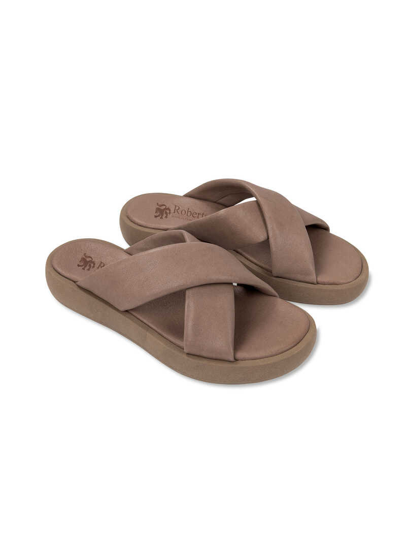 Leder-Pantoletten für Damen
