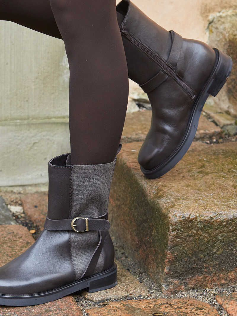 Damen-Kurzstiefel-Nappaleder
