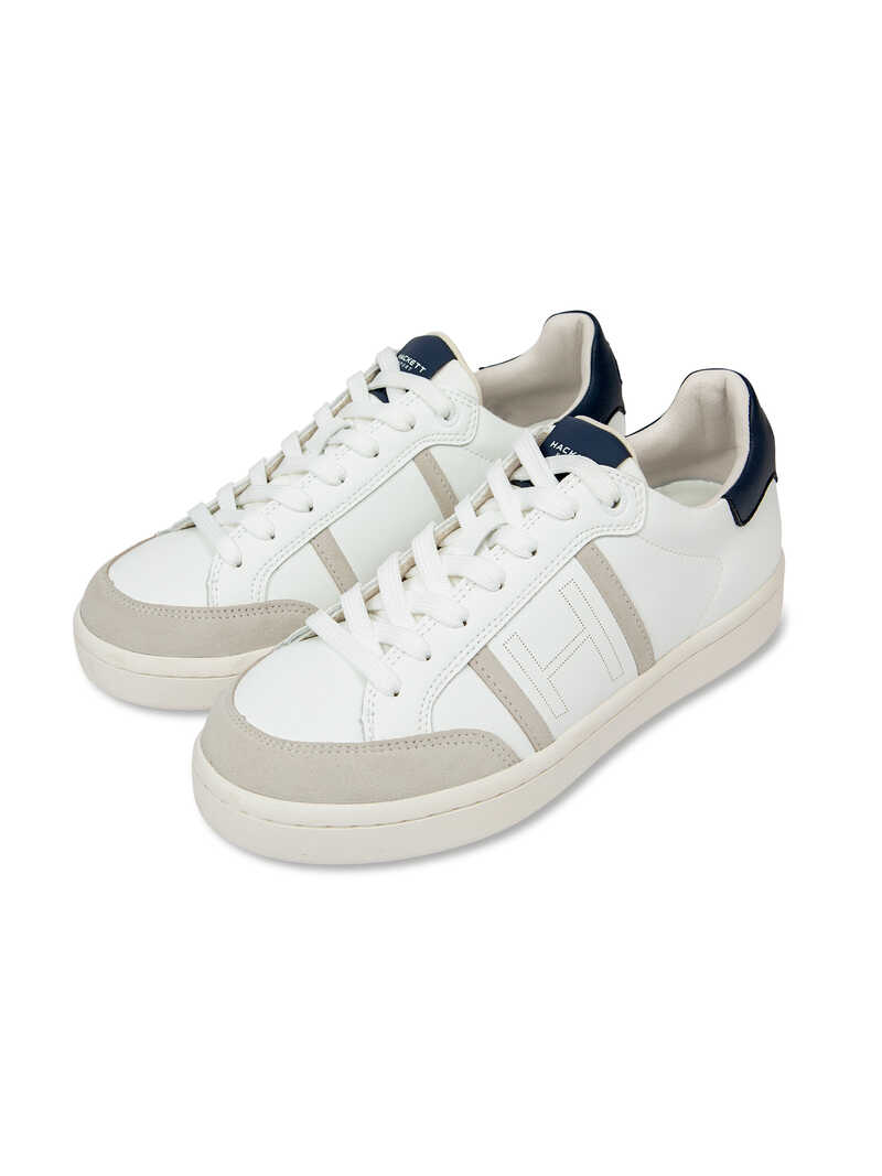 Weie Ledersneaker Nappaleder
