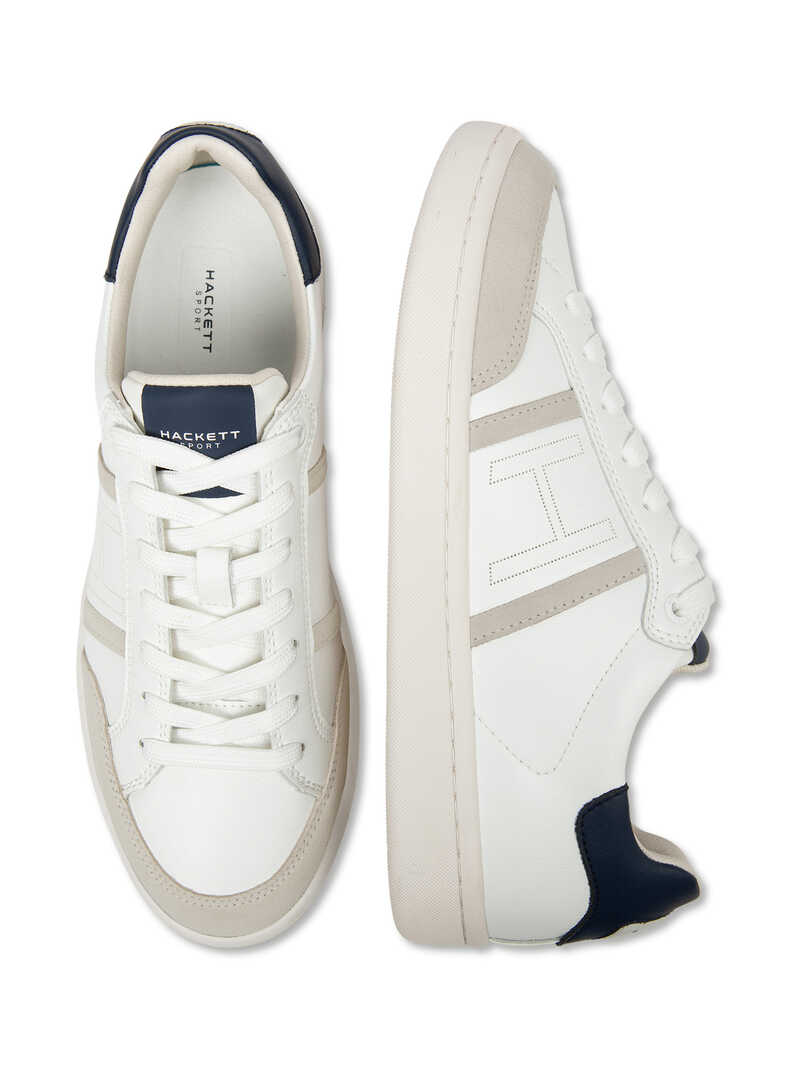 Weie Ledersneaker Nappaleder