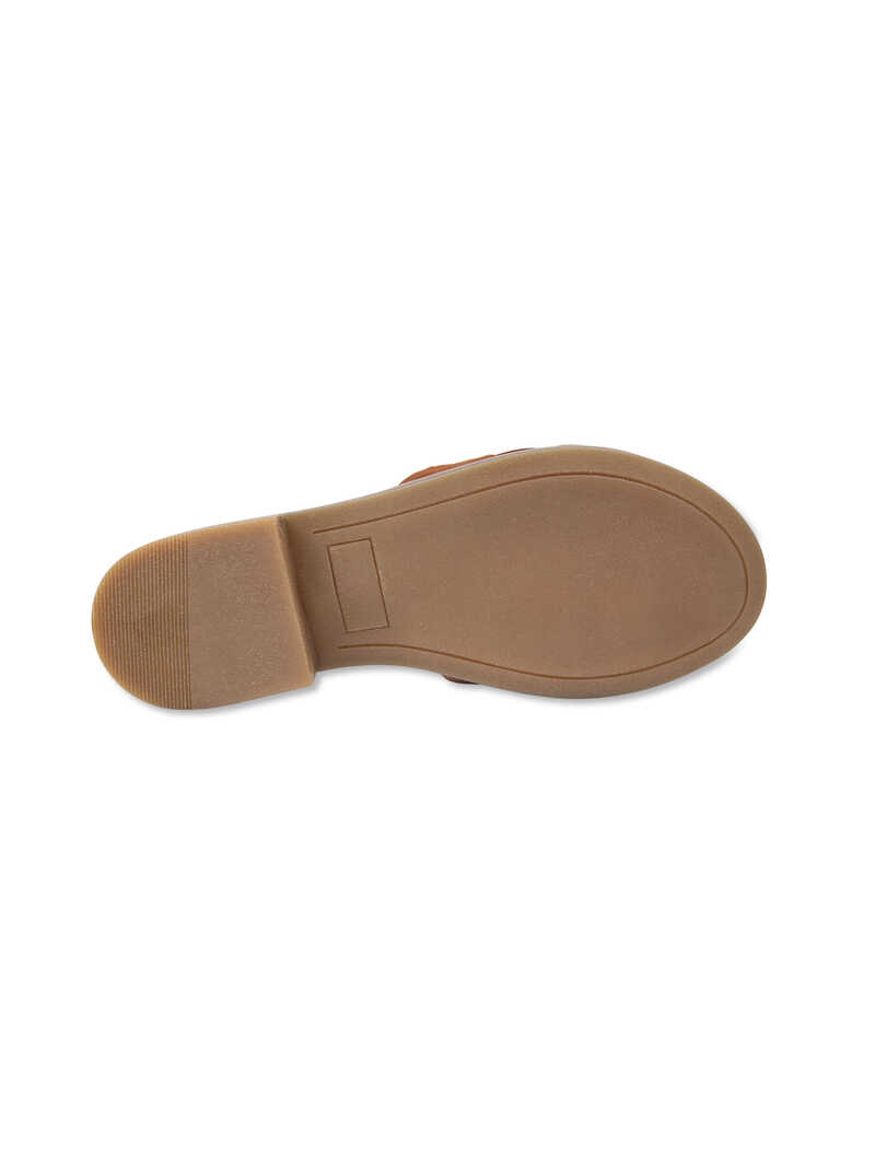Leder-Pantolette im Flechtlook