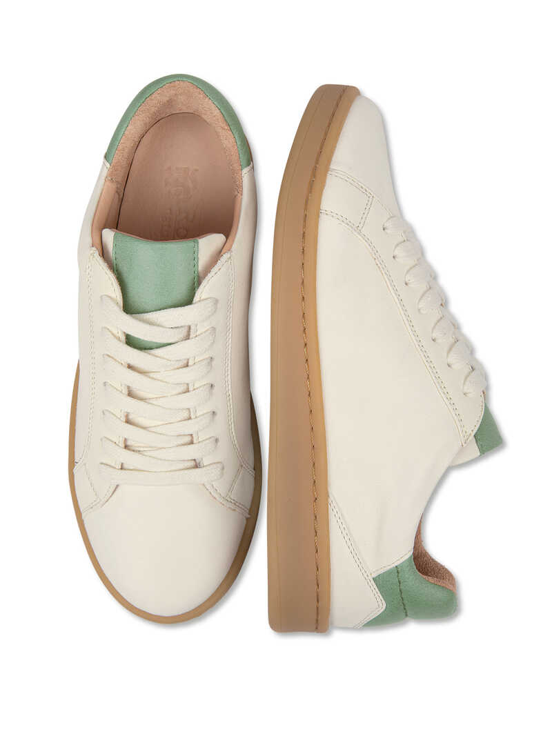Weie Damen-Leder-Sneaker