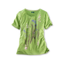 Damen-T-Shirt mit Blumenmotiv