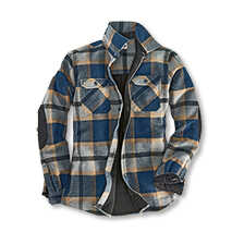 Hemdjacke 'Tartan Grey Marl' aus Doppelgewebe