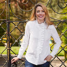 Rschenbluse 'Florence' aus Oxfordgewebe