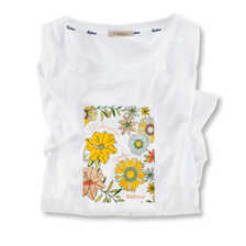 Weies Damen-T-Shirt Midsummer Meadow