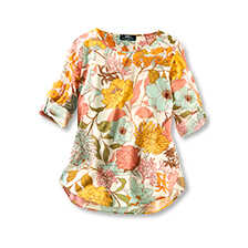 Shirtbluse mit Blumen-Print