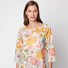 Shirtbluse mit Blumen-Print