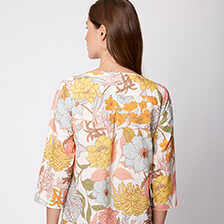 Shirtbluse mit Blumen-Print