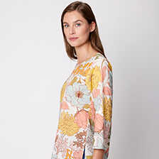 Shirtbluse mit Blumen-Print
