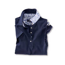 Poloshirt fr Damen mit Liberty-Stoff