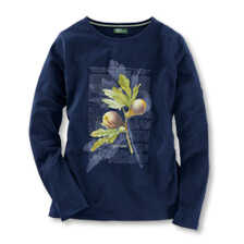 Damen-Longsleeve mit Bontanical-Print