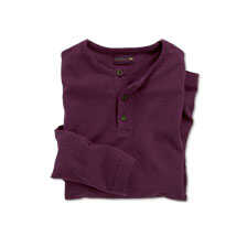 Henley-Herren-Shirt in Dunkelrot