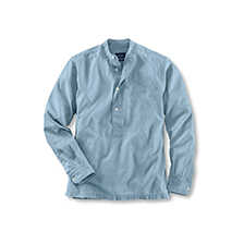 Stehkragenhemd aus Chambray