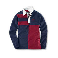 Rugbyshirt mit Wappenstickerei