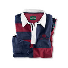 Rugbyshirt mit Wappenstickerei