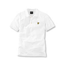 Weies Poloshirt mit Golden Eagle