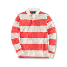Rugby-Shirt in Rot-Wei