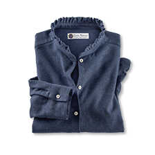 Thumbnail zu Flanellbluse mit Rschenkragen
