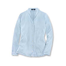 Jerseybluse mit Kelchkragen aus Swiss Cotton