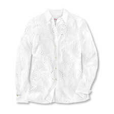 Sommerbluse mit Lochstickerei