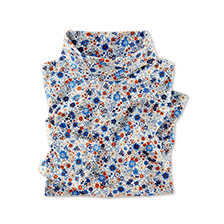 Jersey-Rollkragenshirt mit Blumen