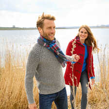 Grauer Wollpullover fr Herren