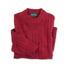 Herrenpullover mit Zopfstrick