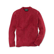 Herrenpullover mit Zopfstrick