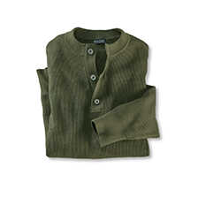 Henley-Shirt-Pullover aus Bio-Baumwolle