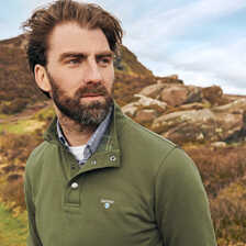 Sweatshirt-Troyer mit Stehkragen im Barbour Tartan