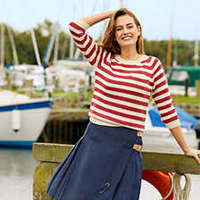 Streifenpullover fr Damen