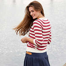 Streifenpullover fr Damen