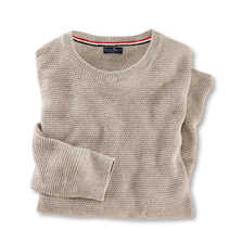 Leinenpullover fr Herren aus Strukturstrick