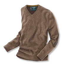 Lambswool-Herren-Pullover Lewis mit Harris Tweed