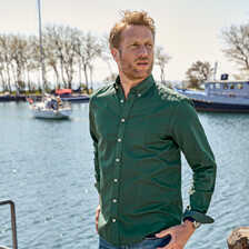 Herren-Oxfordhemd mit Button Down Kragen