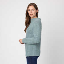 Damen-Strickpullover mit Stehkragen