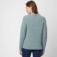Damen-Strickpullover mit Stehkragen