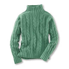 Zopfstrick-Damenpullover aus Lambswool