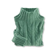 Zopfstrick-Damenpullover aus Lambswool