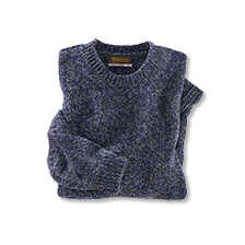 Irischer Grobstrick-Pullover mit Rundhals