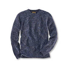 Irischer Grobstrick-Pullover mit Rundhals