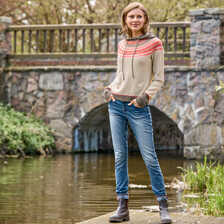 Lambswool-Strickhoodie Fair Isle fr Damen
