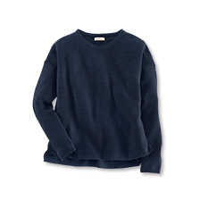 Oversized-Pullover mit Rundhals in Navy